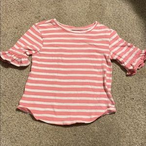 Pink and white 3/4 length sleeve